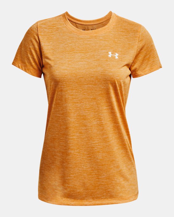 Women's UA Tech™ Twist T-Shirt, Yellow, pdpMainDesktop image number 4